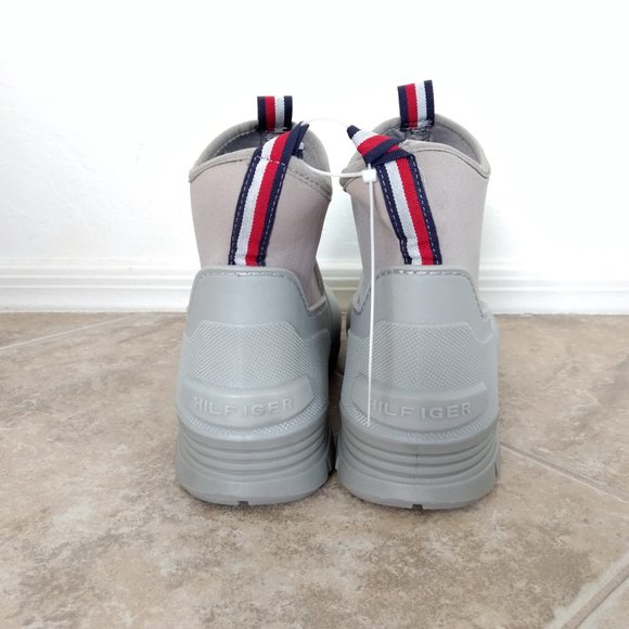 Tommy Hilfiger Women's Size 8M Gray‎ Logo Snow Rain Rubber Ankle Boots NEW READ - Picture 6 of 12